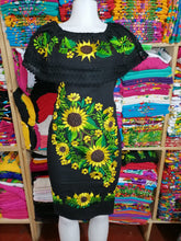 Load image into Gallery viewer, Lila in Sunflowers Peasant Dress/ Lila Vestido Campesina de Girasoles
