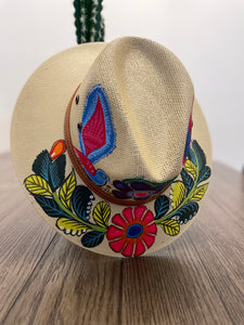 Hand Painted Bird Hat