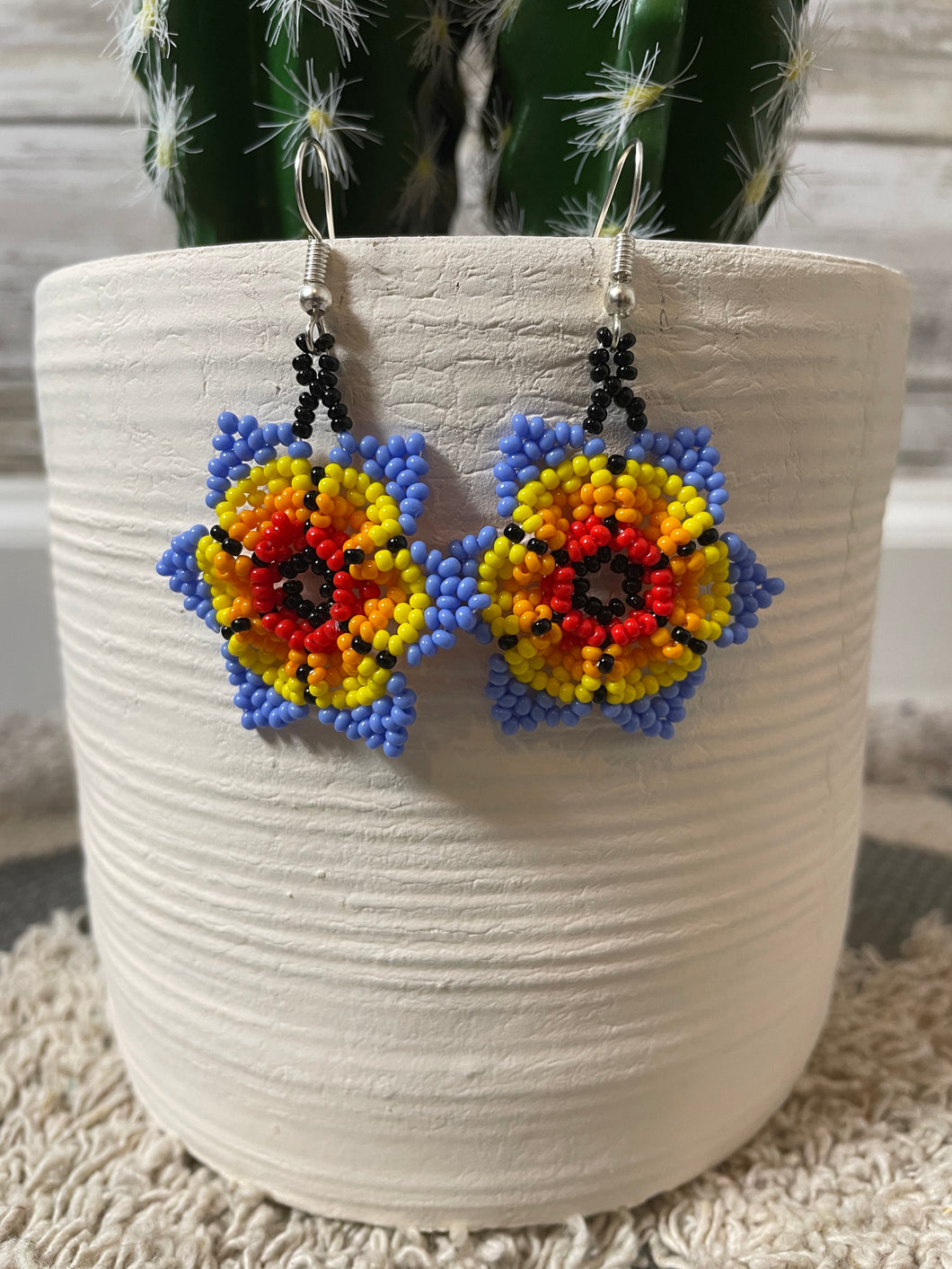 Floral Beaded Earrings