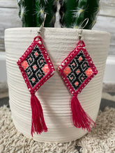 Load image into Gallery viewer, Diamond Embroidered Earrings

