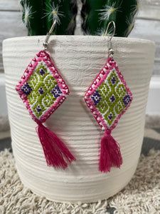 Diamond Embroidered Earrings