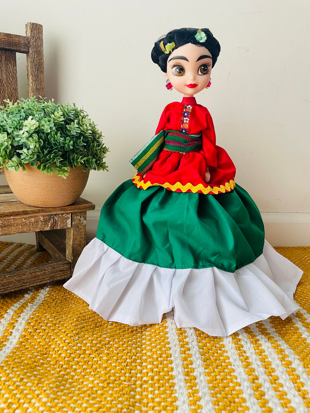 Fridita in Mexican Flag Beauty