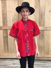 Load image into Gallery viewer, Double Stripe Short Sleeve Button Up
