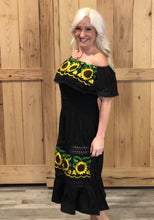 Load image into Gallery viewer, Long Sunflower Lila Peasant Dress
