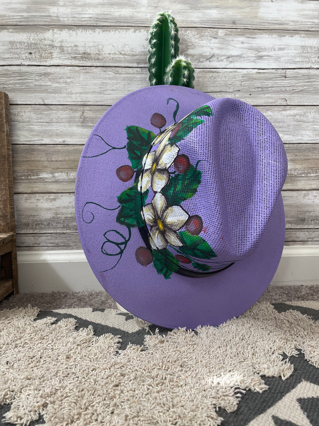 Purple Floral Hat
